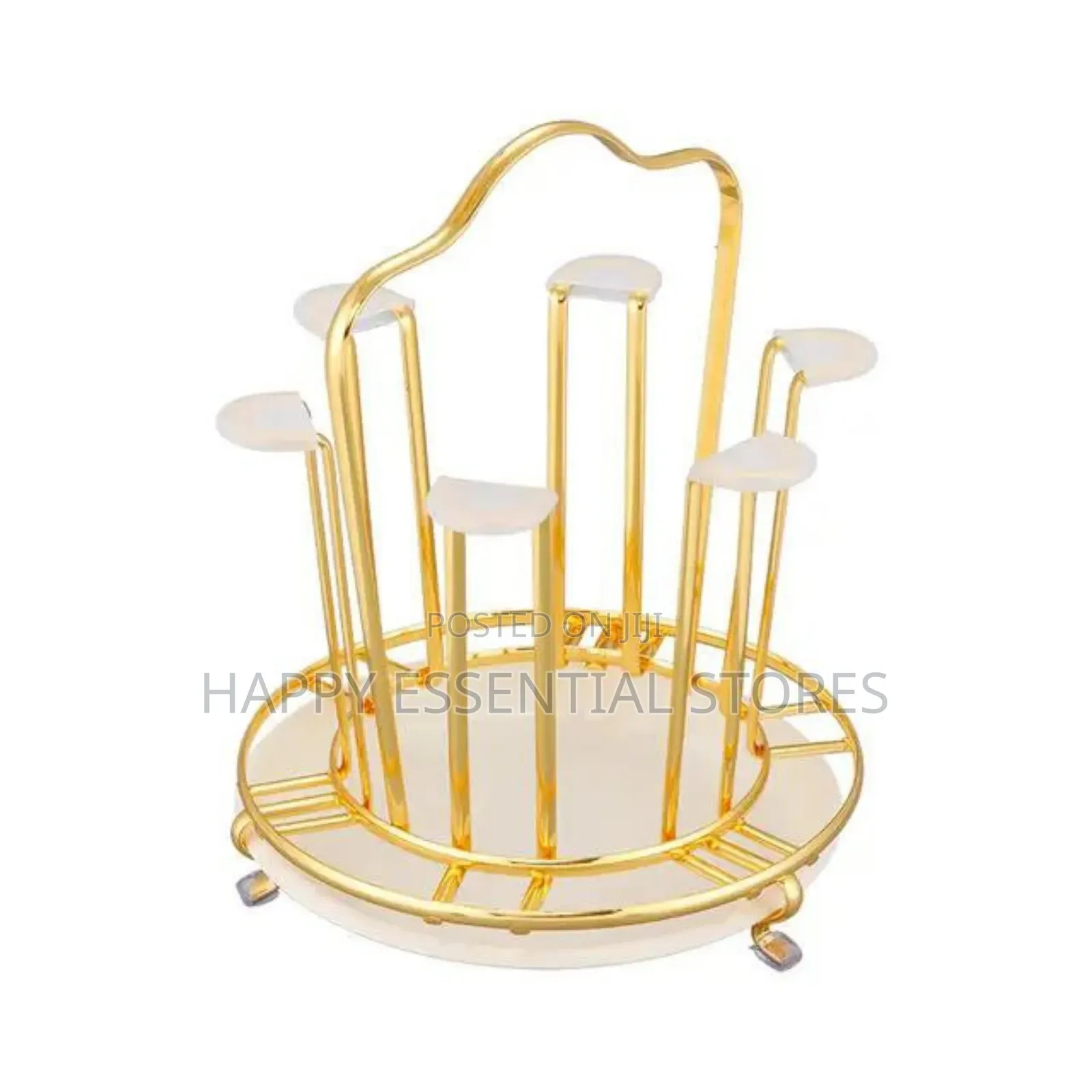 Gold Glass Cup Rack 