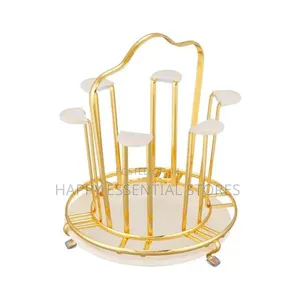 Gold Glass Cup Rack 