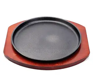 Cast Iron Cooking Cookware Sizzling Japanese Steak Plate