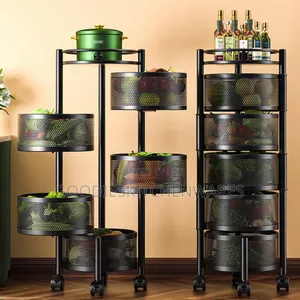 5 Layer Fruit Basket/ Storage Rack With Wheel / Trolley