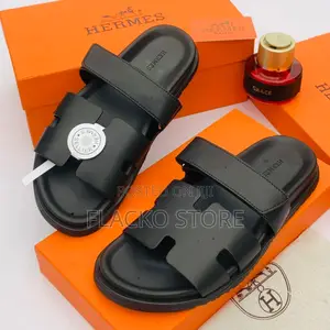 Original Hermes Leather Slippers