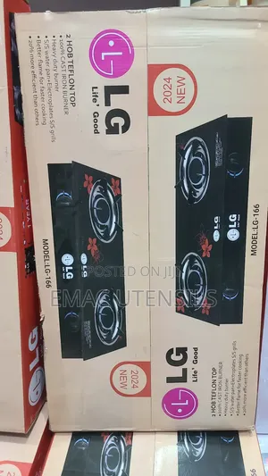 LG Table Top Glass Double Burner Gas Cooker - Auto Ignition