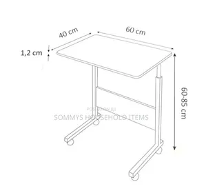 Adjustable Laptop Table/Bed Table With Wheels