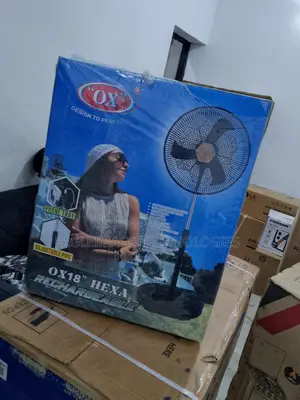Portable 0X '' Hexa Rf-1618 Rechargeable Standing Fan