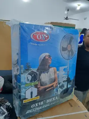 Eco Friendly OX Hexa Rf-1618 Rechargeable Standing Fan