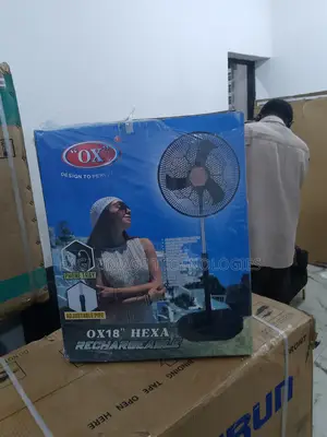 Foldable OX 18'' Hexa Rf-1618 Rechargeable Standing Fan