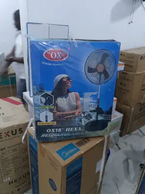 Powerful OX 18'' Rf-1618 Rechargeable Standing Fan