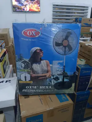 Quiet Operation OX Hexa 18 Rechargeable Standing Fan Rf-1618