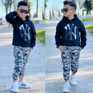 Boys Turkey Hoodie and Camo Joggers Set
