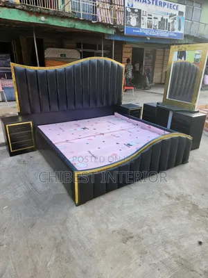 5ft Padded 6by6 Leather Bed Frame