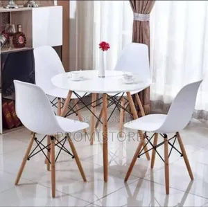 Luxury Acrylic Dining Set White/Black