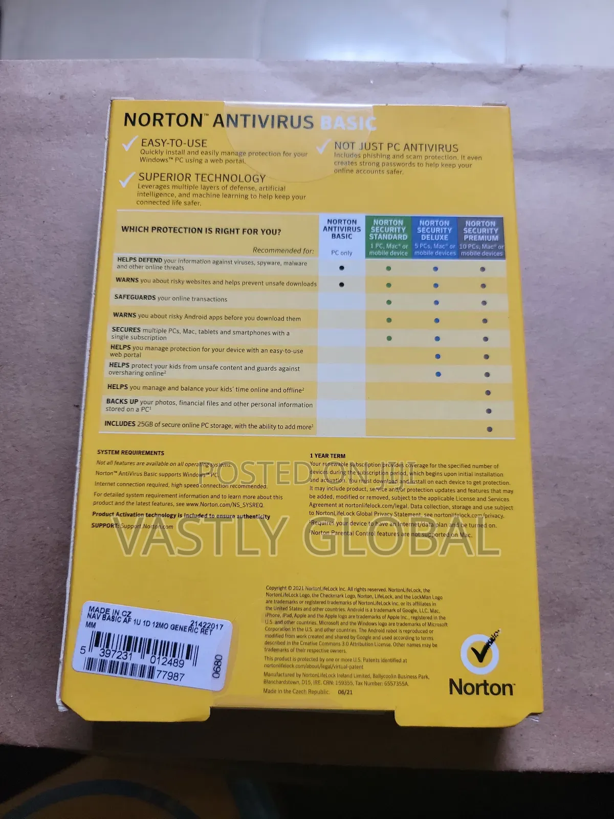 Norton Antivirus - 1 User - 1 Year