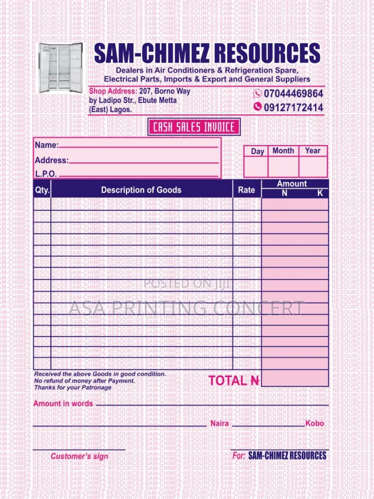 Invoice/Waybill