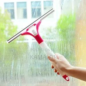 Glass Cleaning Scraper With Spray Nozzle Non-Slip Handle