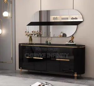 Brand New and Imported High Quality Side Board and Mirror 