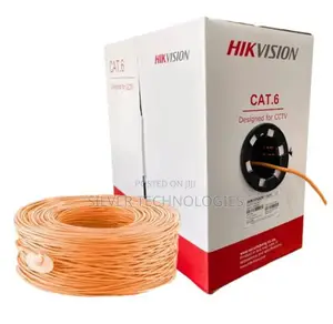 Hikvision Cat 6 Cable Orange Pure Copper 23AWG 305mtr