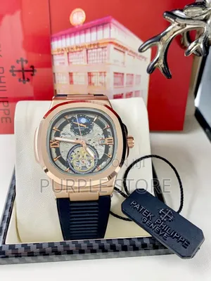 Patek Philippe Wristwatch Black Rubber Strap