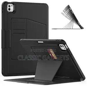 Rugged Magnetic Stand Leather Flip Case for iPad Pro13m4/M5 2024 /2025