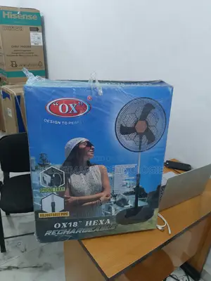 Longlasting Ox' Hexa Rf-16 18 Rechargeable Standing Fan