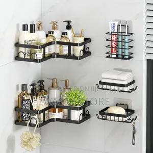 5pcs Non Punching Corner Multipurpose Shelf