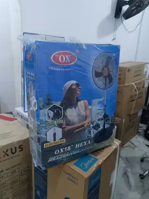 Soothing Airflow Ox' Hexa Rf-16 18 Rechargeable Standing Fan