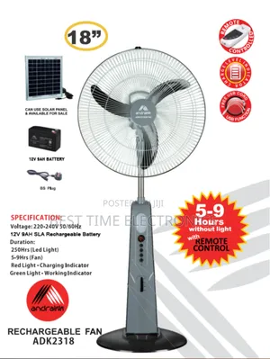 Andrakk 18 Rechargeable Fan [2318]