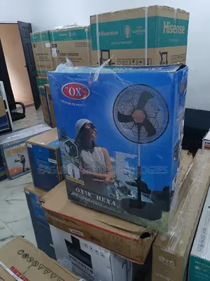 High-Speed Cooling OX Hexa Rf-16 18 Rchargeable Standing Fan