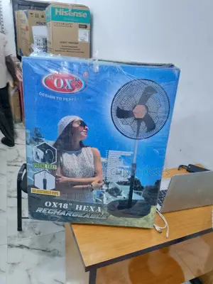 Cool Your Body With Ox' Hexa Rf-16 18''rechargeable Fan