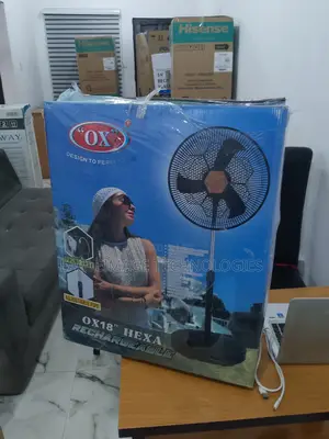 Cost Effective OX Hexa Rf-16 18' Rechargeable Standing Fan