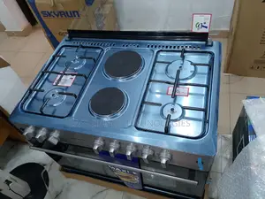 Modern Maxi 60 by 90(4+2)Burner Gas Cooker Wood