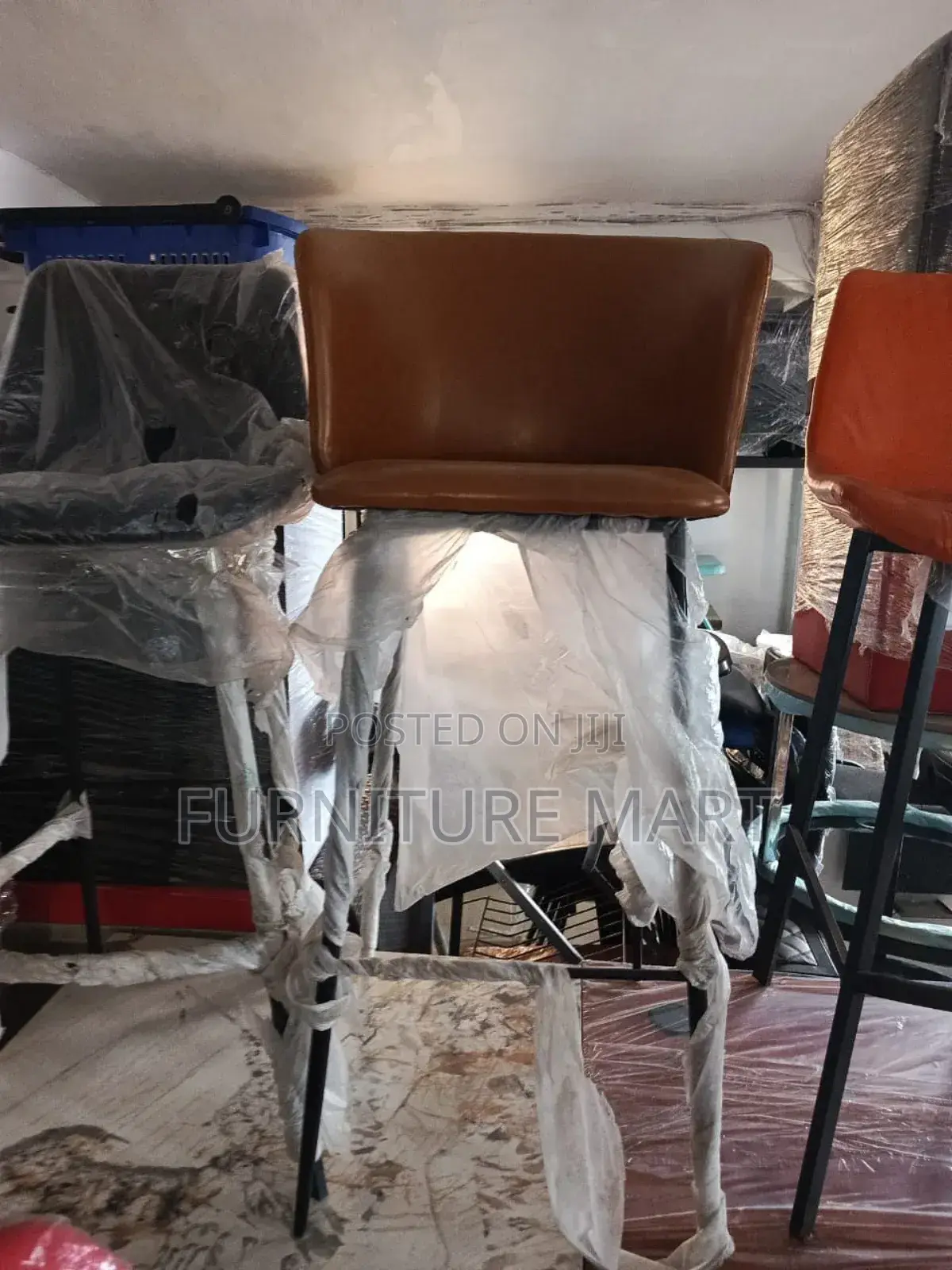 Leather High Stools