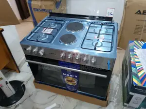 Stainless Steel Maxi 60 by 90(4+2)Burner Gas Cooker Wood