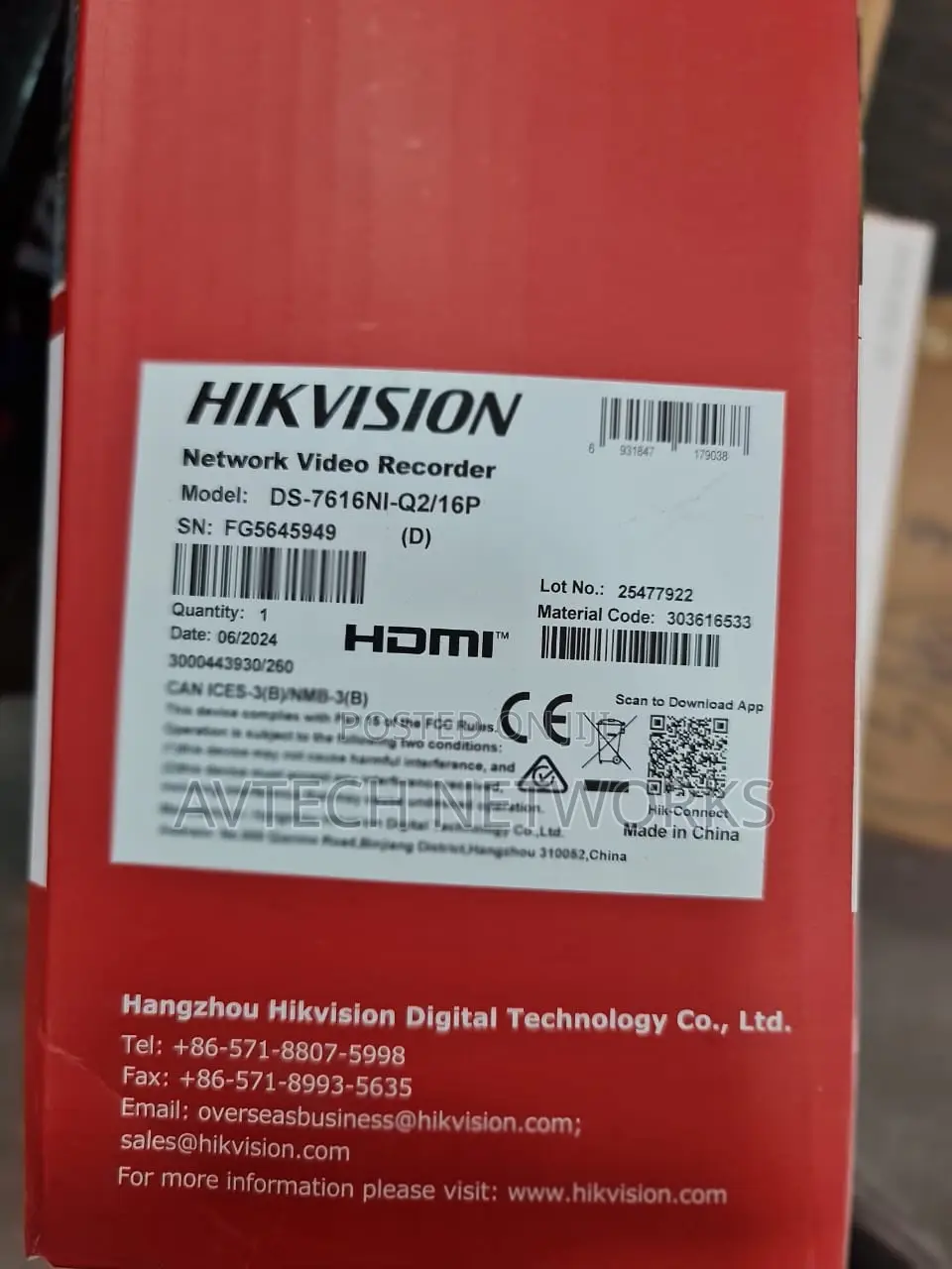 16CH Network Video Recorder