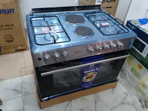 Industrial Maxi 60 by 90(4+2)Burner Gas Cooker Wood