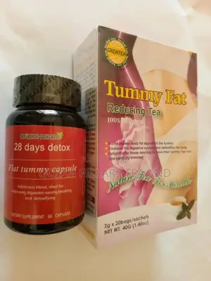 28 Days Detox Flat Tummy Capsule Tummy Fat Tea Best Combo