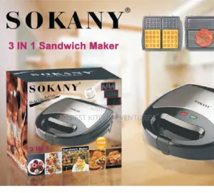 Sokany Sandwich Maker -3in1 - Sk-907 - 750W