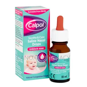 Calpol Saline Nasal Drops 10ml - Suitable From Birth