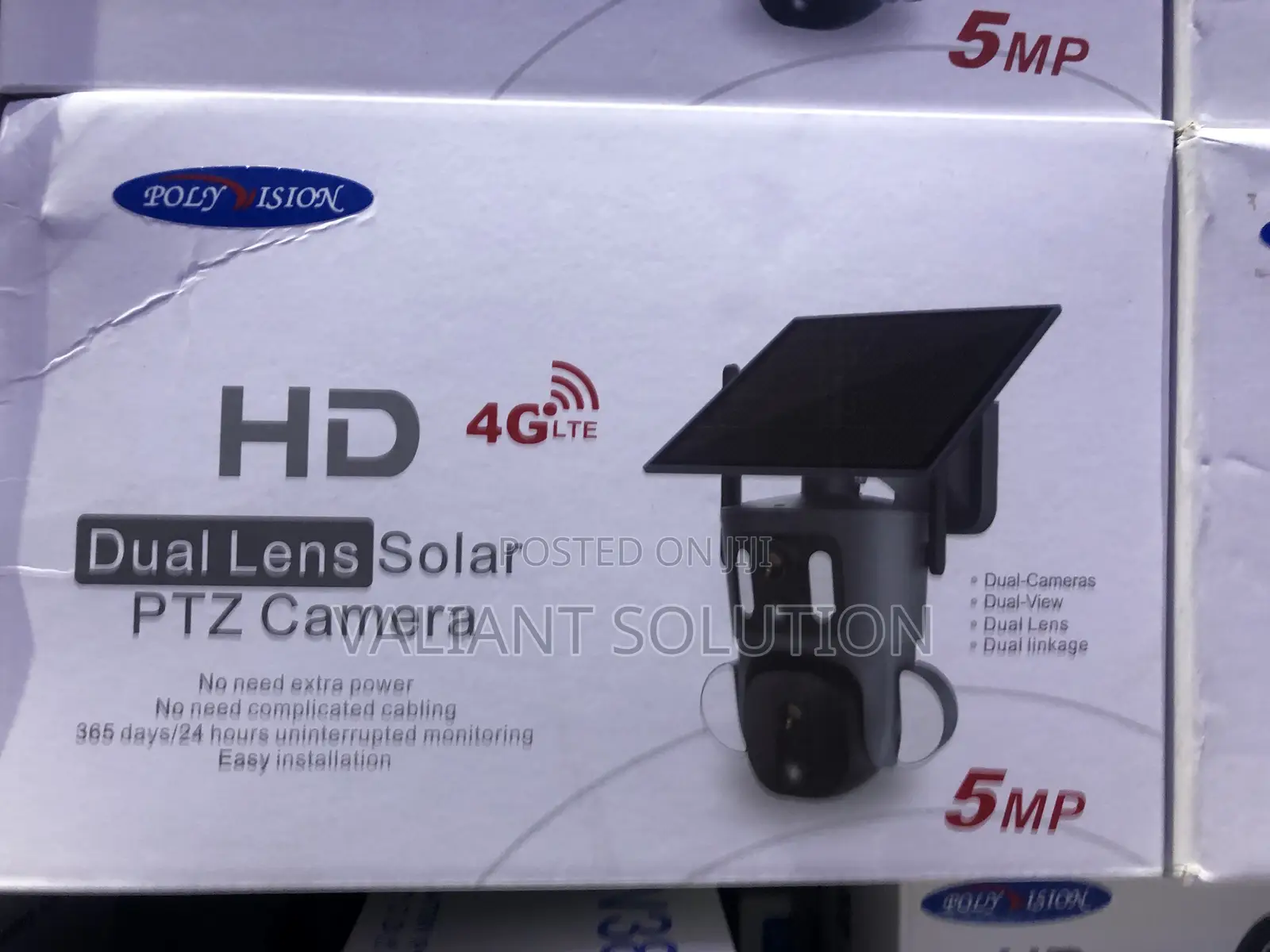 Dual Lenses Solar CCTV
