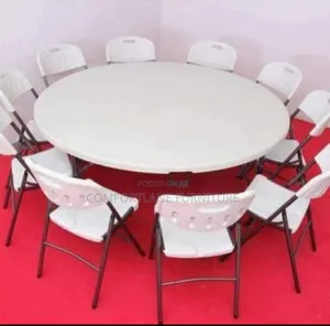 Conference/ Banquet Table With 10 Chairs