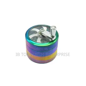 Hand-cranked Catcher Smoking Accessories Zinc Metal Grinder