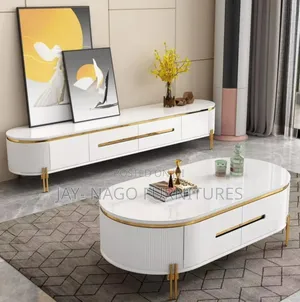 Marble Highly Quality Tv Stand and Center Table