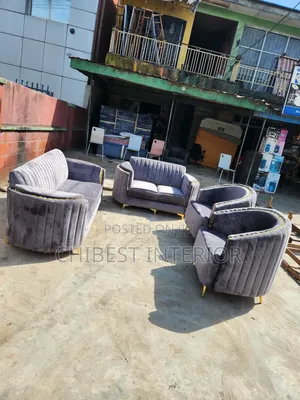 Quality Complete Set of 7 Seaters Upholstery Padded Sofa