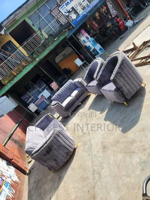 Well Padded Upholstery Fabric Chairs.