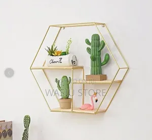 Hexagon Shape Wall Mounted Floating Shelf