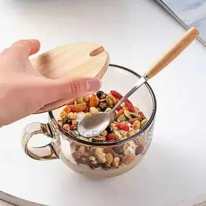 Soup Cup With Wooden Spoon