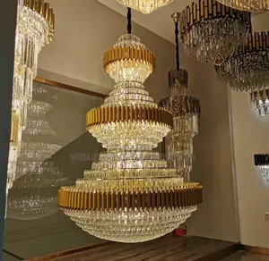 Long 3 Steps Crystal Chandelier Light