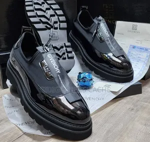 Givenchy Black Neoprene Combat Derby Shoes