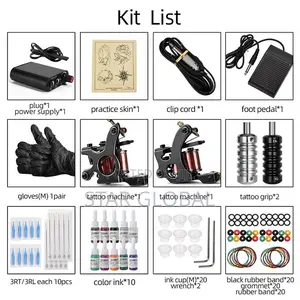 Machine Tattoo Power Supply Inks Pigment Kits