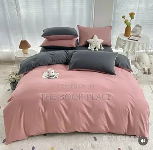 Gray/Nude Cotton Bedsheets With Duvet