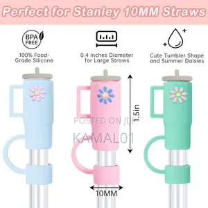Straw Cover Cap for Stanley Cup, Silicone Straw Topper Fit